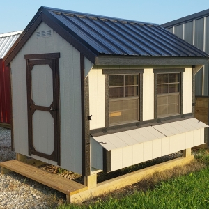 #6 - 6x8 High Pt Chicken Coop $2505 Slate Sides, Black Roof & trim