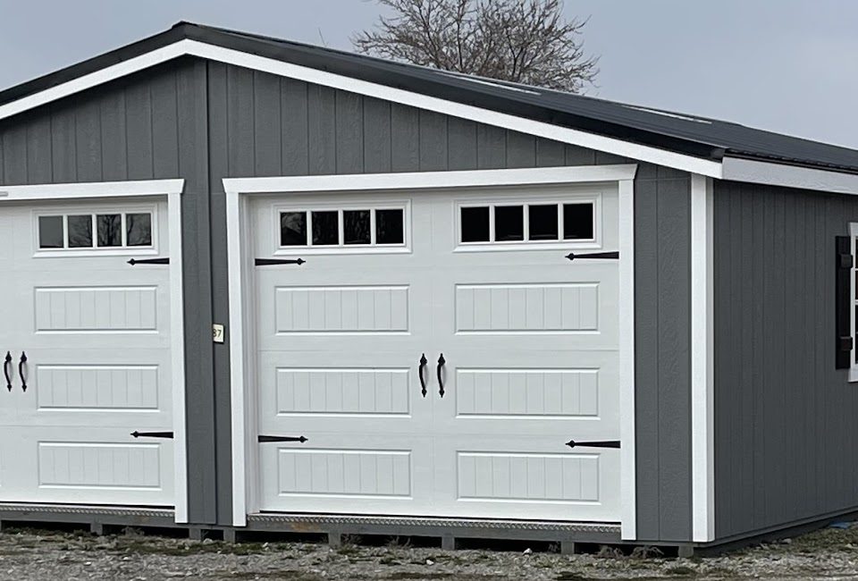 High-quality double-door portable garage