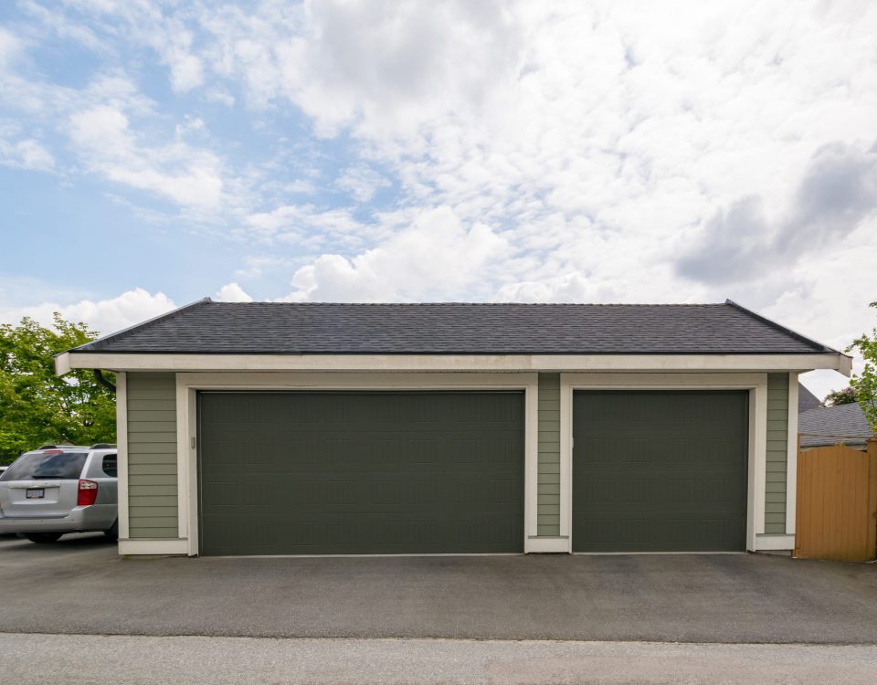 Double-wide portable garage